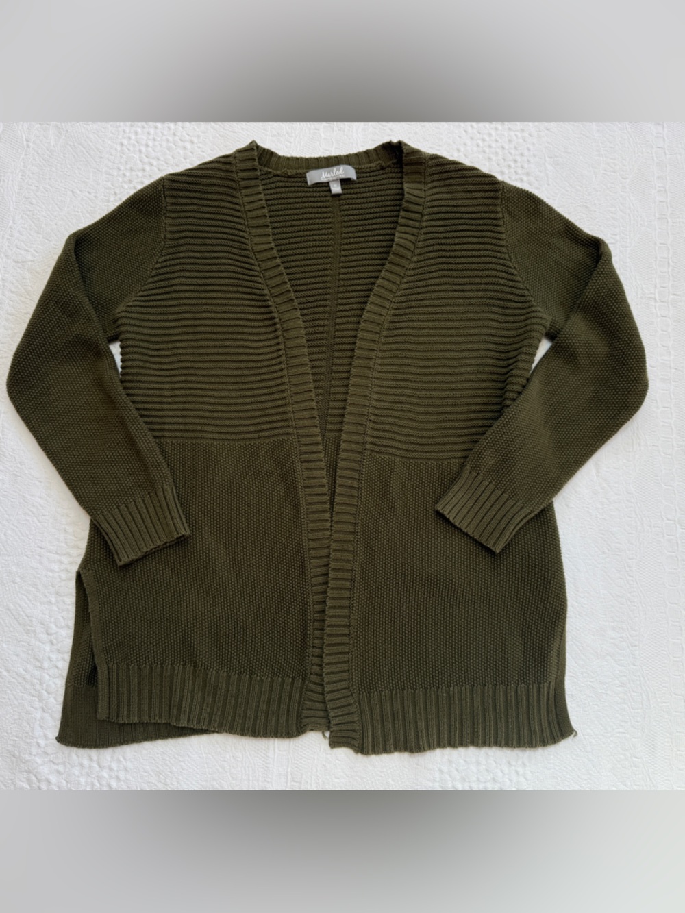 Marled Cardigan Sweater Olive Green Women’s Size Medium M